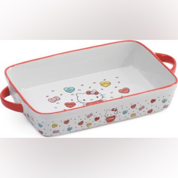 Sanrio Hello Kitty Valentine’s Love Hearts Rectangular Ceramic Baker - Picture 8 of 8